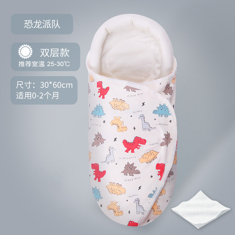 Bidoro baby swaddle blanket pure cotton spring and summer newborn sleeping bag baby anti-startle blanket baby products