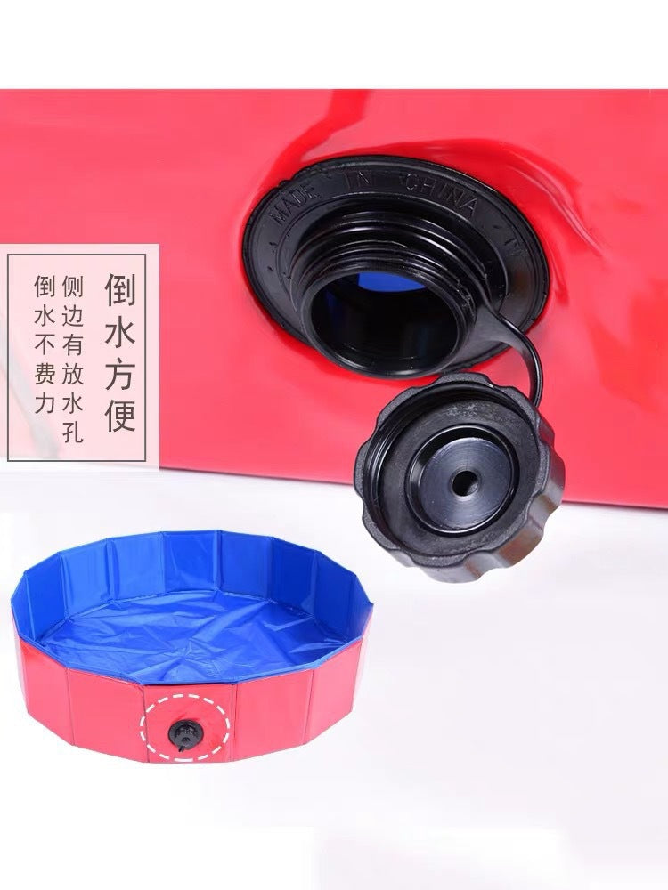 Pet bath pool dog swimming pool cat sand tray bath tub foldable paddling pool free of inflation