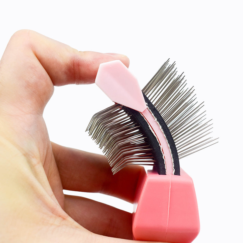 Pet cleaning products factory direct sales cat double-sided soft comb pet hair cleaning comb pet double-sided comb