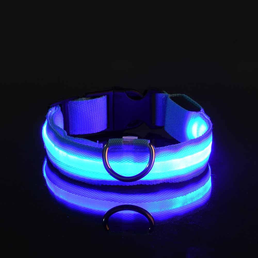 Manufacturers wholesale dog Teddy pet LED collars, night flashing dog walking collars, pet supplies on behalf of