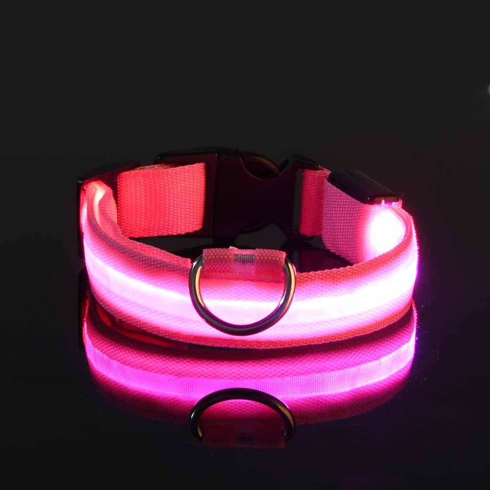 Manufacturers wholesale dog Teddy pet LED collars, night flashing dog walking collars, pet supplies on behalf of
