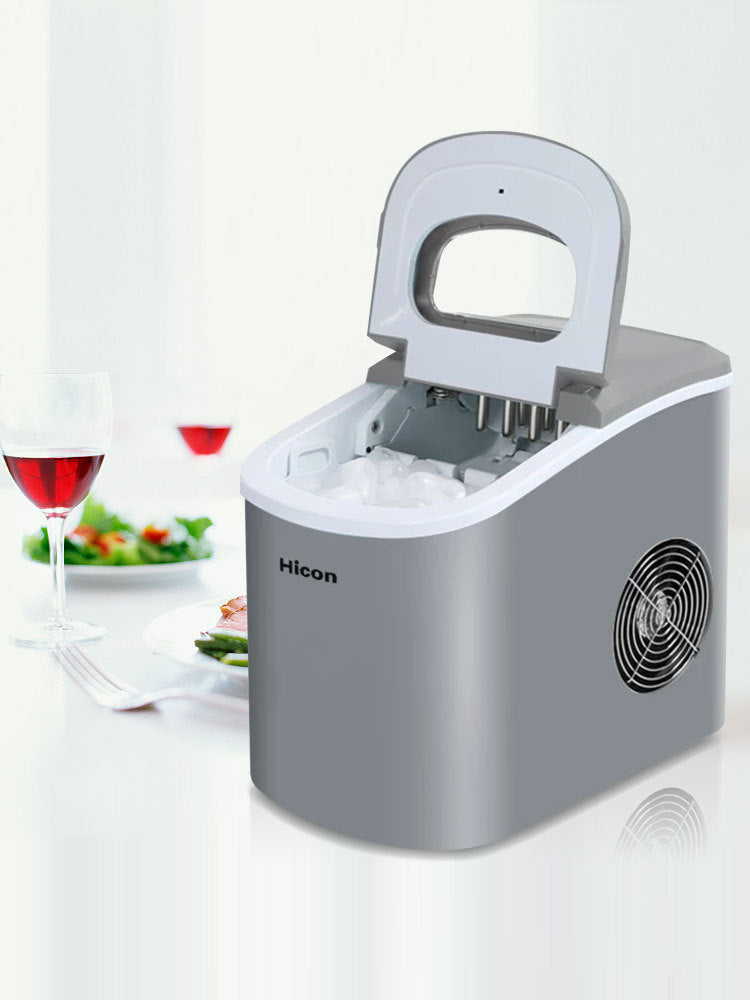 Wellcome 15KG Household Small Ice Maker Milk Tea Shop KTV Commercial Round Ice Manually Add Water Automatic Ice Making
