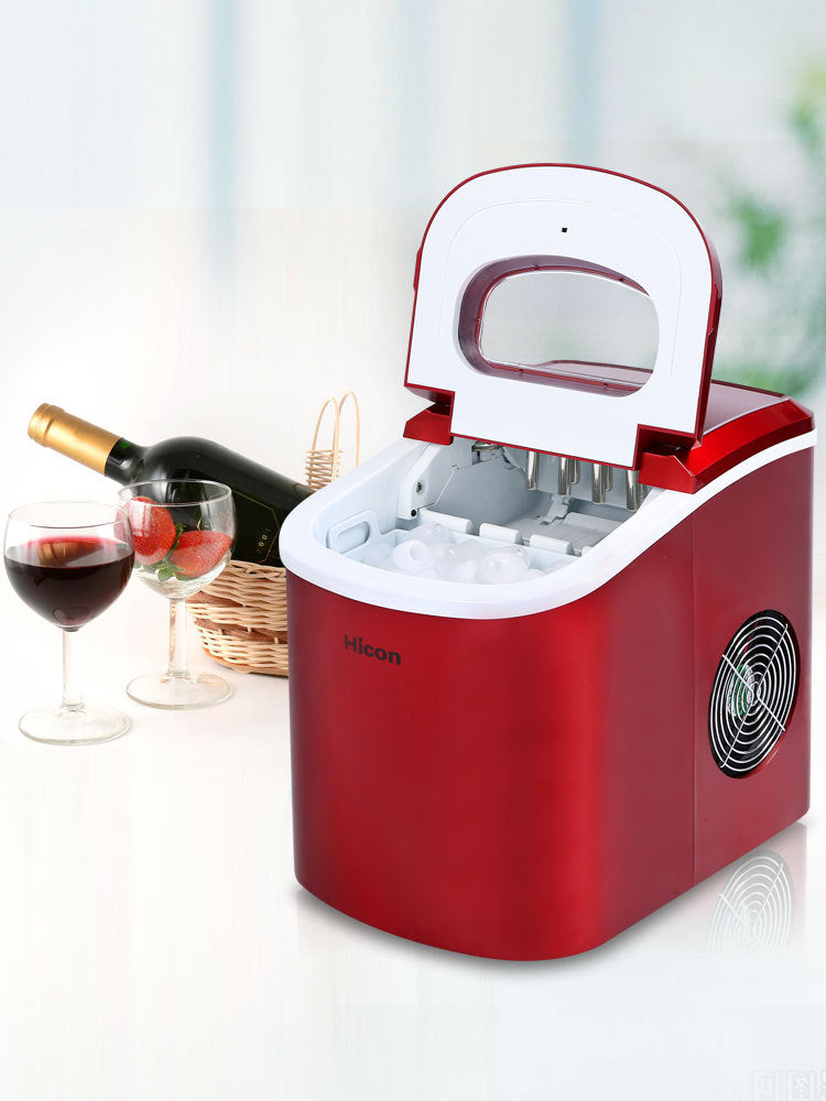 Wellcome 15KG Household Small Ice Maker Milk Tea Shop KTV Commercial Round Ice Manually Add Water Automatic Ice Making