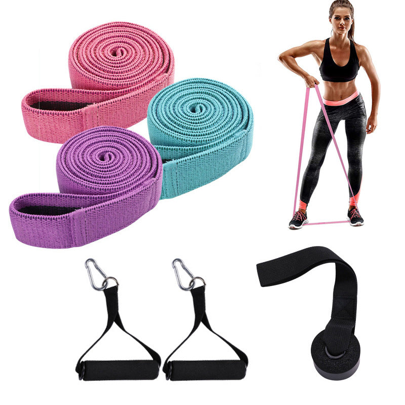 Cross-border spot long fitness resistance belt yoga pull belt sports elastic belt pull-up auxiliary belt knitting