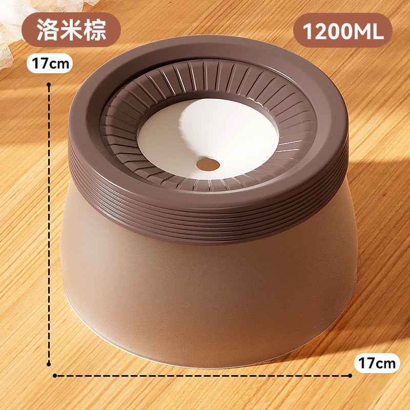 Cross-border cat high and low partition cute cat ceramic double bowl anti-knockover cat bowl drinking water bowl dog bowl pet bowl supplies