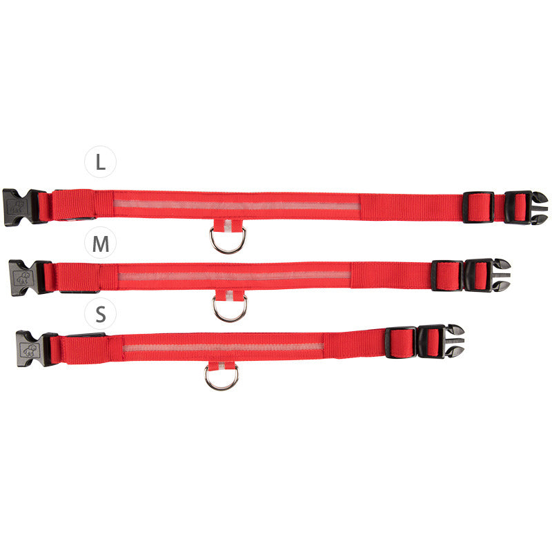 Manufacturers wholesale dog Teddy pet LED collars, night flashing dog walking collars, pet supplies on behalf of