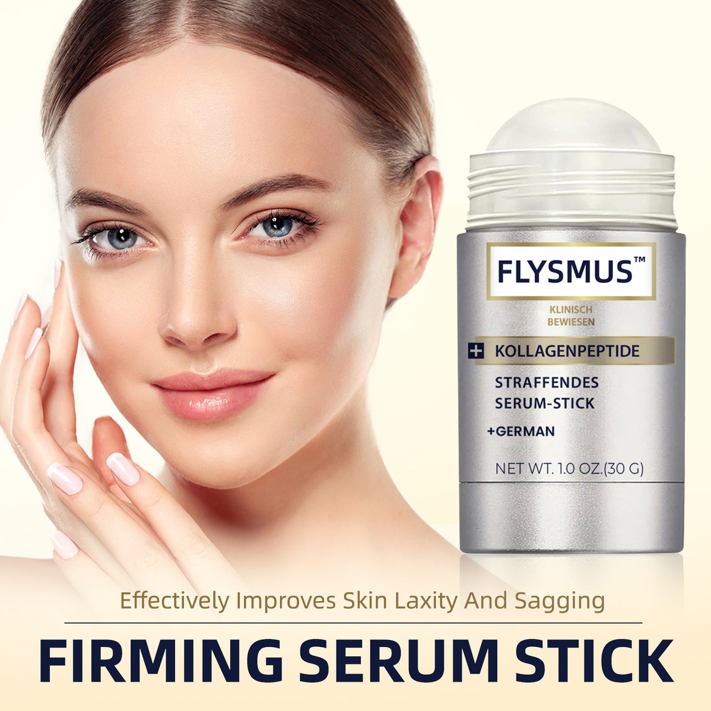 Cross-border new product Flysmus collagen peptide facial firming and fine line lightening essence stick 30g peptide