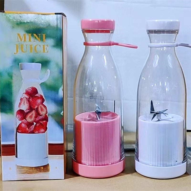 Factory wholesale USB wireless charging wine bottle juicer cup 6 leaf 4 leaf cutter head portable juicer juice cup