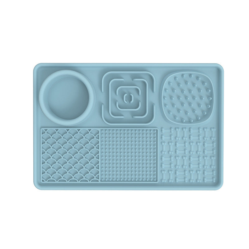 Cross-border popular silicone pet licking mat pet food utensils dog licking mat placemat suction cup slow feeding mat dog slow feeding mat