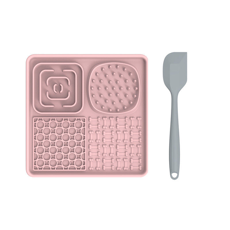 Cross-border popular silicone pet licking mat pet food utensils dog licking mat placemat suction cup slow feeding mat dog slow feeding mat
