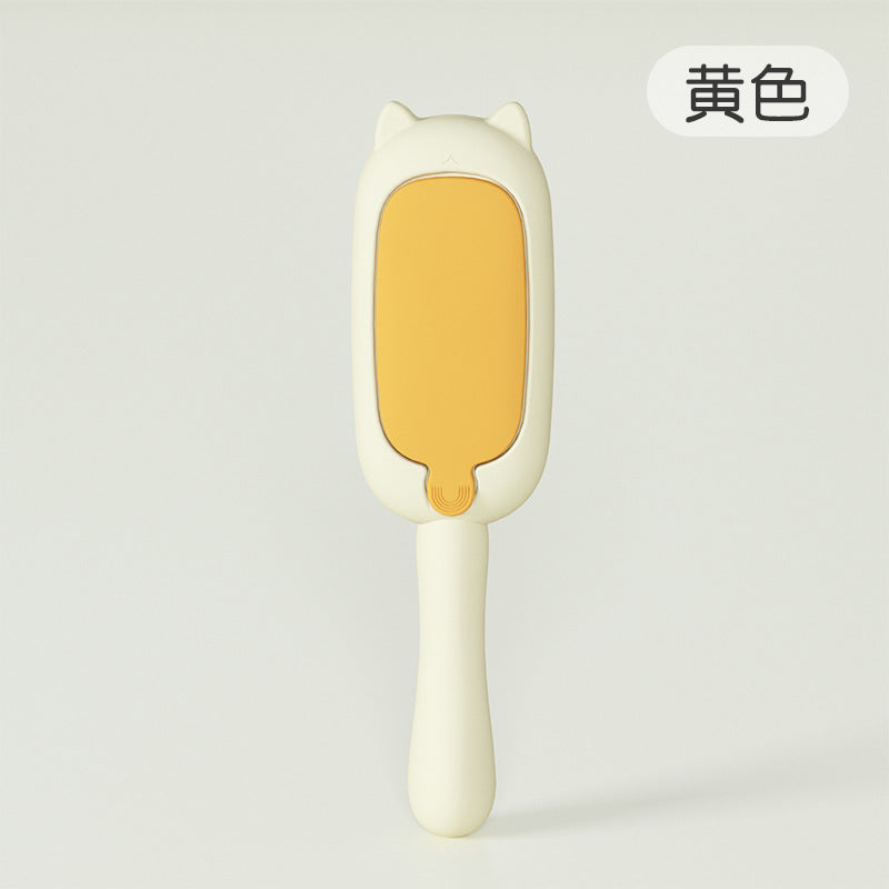 Cross-border new electrostatic pet brush cat hair artifact cat hair brush sticky hair device cute cartoon cat hair removal brush
