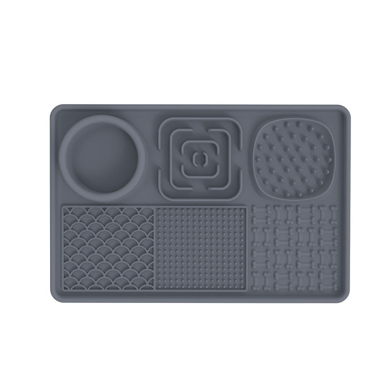 Cross-border popular silicone pet licking mat pet food utensils dog licking mat placemat suction cup slow feeding mat dog slow feeding mat