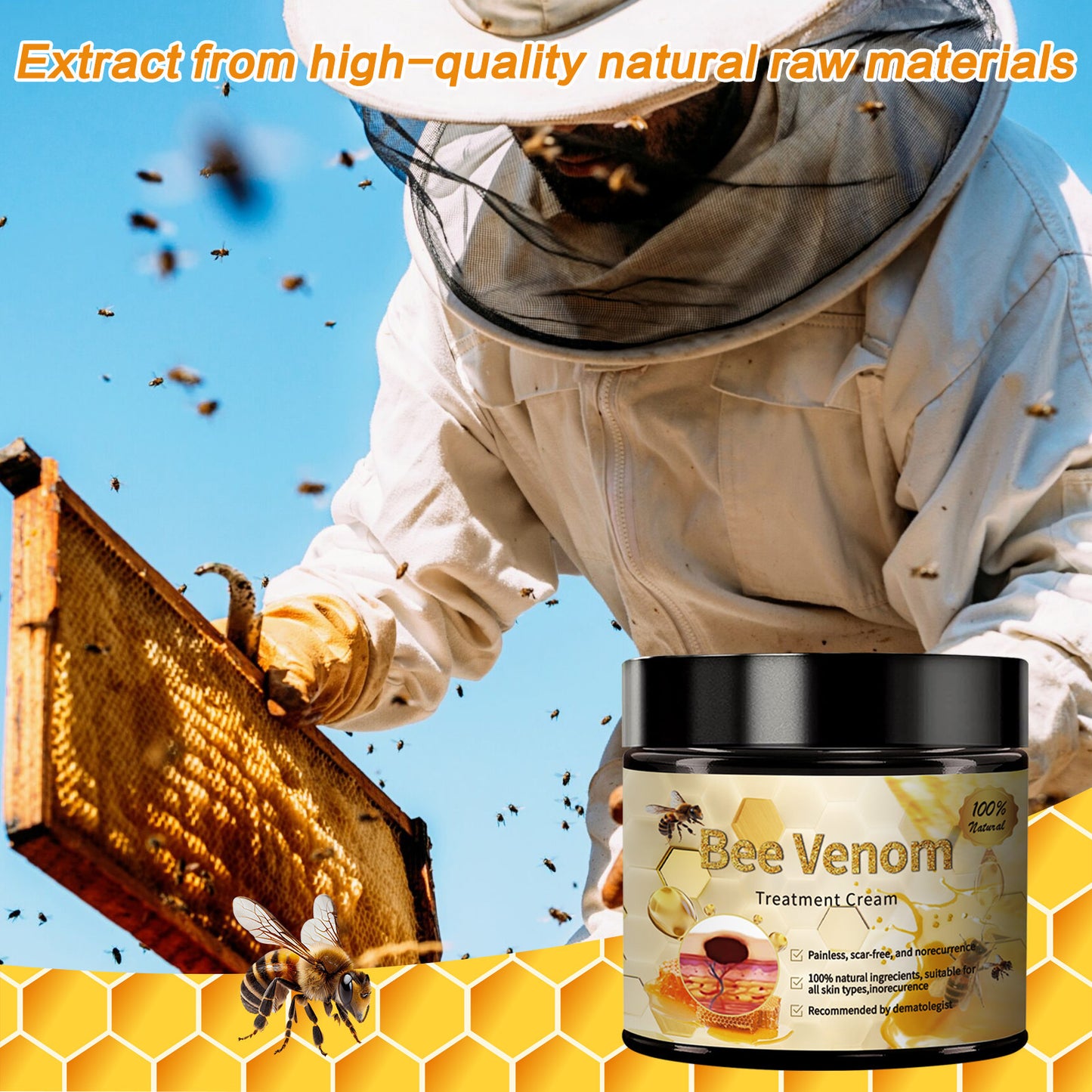 Cross-border BEE VENOM bee venom cream smoothes skin flesh moles fade spots repair skin moss body care cream