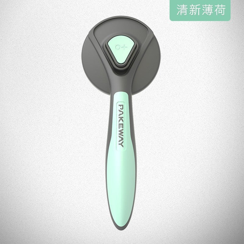 Cross-border pet comb stainless steel needle comb round head cat comb dog hair removal brush self-cleaning comb pet supplies