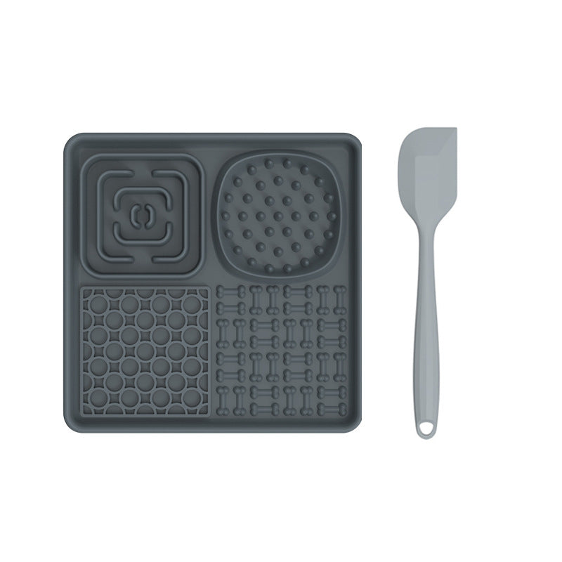Cross-border popular silicone pet licking mat pet food utensils dog licking mat placemat suction cup slow feeding mat dog slow feeding mat
