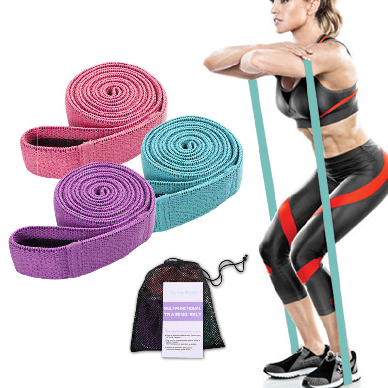 Cross-border spot long fitness resistance belt yoga pull belt sports elastic belt pull-up auxiliary belt knitting