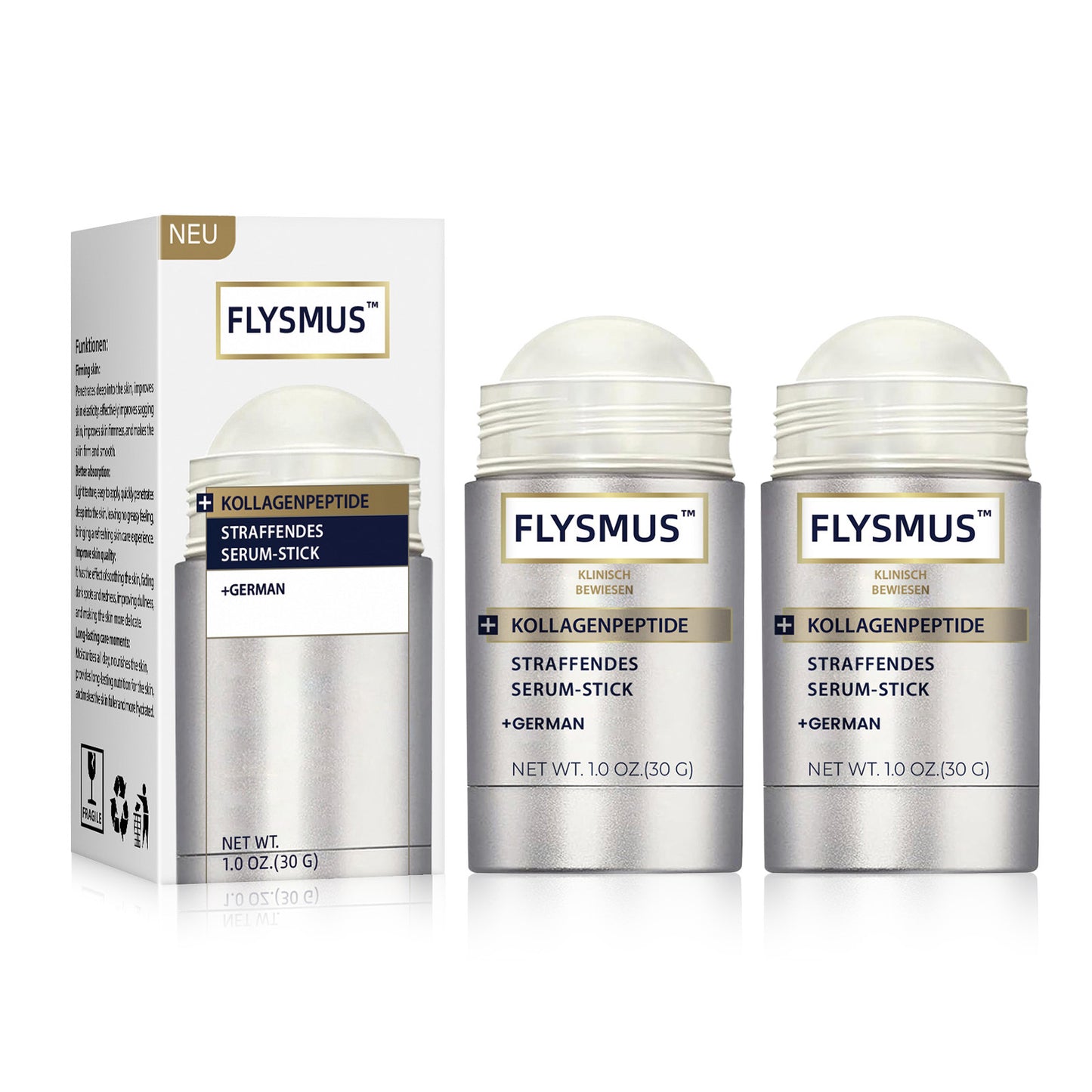 Cross-border new product Flysmus collagen peptide facial firming and fine line lightening essence stick 30g peptide