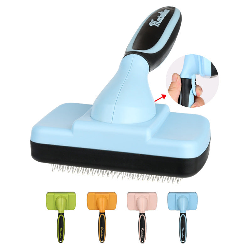 Pet comb dog supplies automatic hair removal comb cat comb knot removal hair removal self-cleaning needle comb