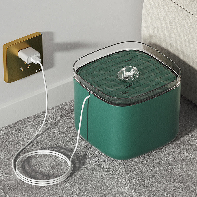 Pet water dispenser plug-in smart cat water feeder anti-dry burning 3L water shortage power cycle mute water dispenser