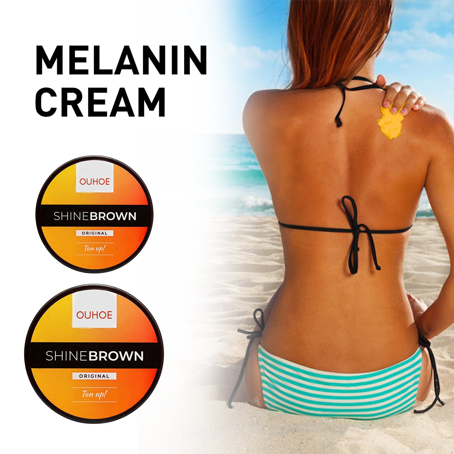 OUHOE tanning cream aloe vera gel summer beach tanning help tanning lotion bronzer skin sunburn repair gel