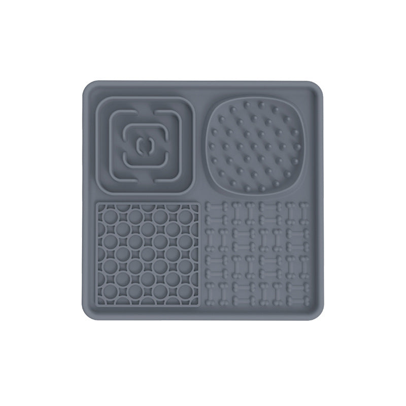 Cross-border popular silicone pet licking mat pet food utensils dog licking mat placemat suction cup slow feeding mat dog slow feeding mat