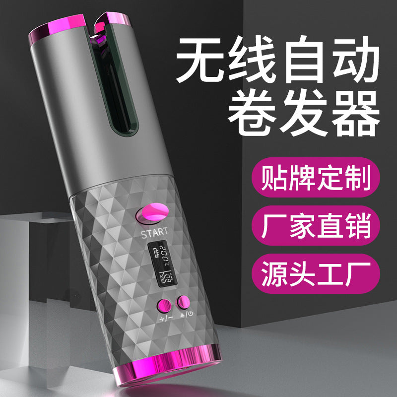 Fully Automatic Electric Rotating Curling Iron Wireless Charging Curling Iron Portable Hairdresser Home Curling Iron Cross-border