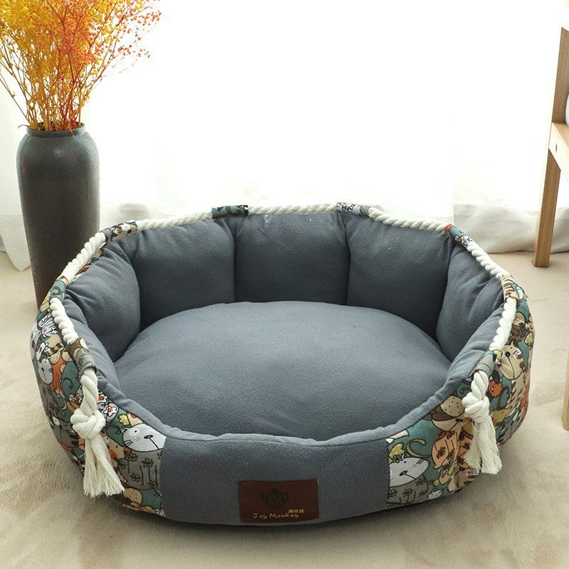Dog kennel universal for all seasons, detachable and washable pet kennel, cat kennel, large, medium and small dog kennel, dog bed, summer cool mat nest