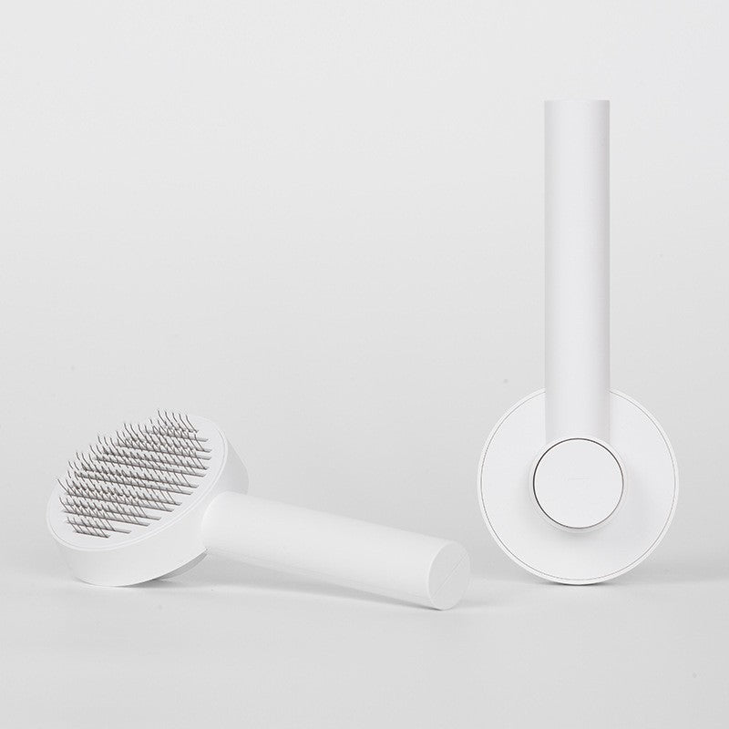 Cross-border pet comb stainless steel needle comb round head cat comb dog hair removal brush self-cleaning comb pet supplies