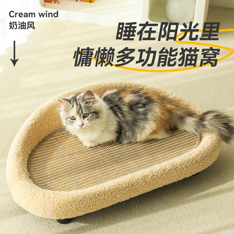 Cat scratching board, cat sofa, cat bed, sisal, no-chip, scratch-resistant, cat claw grinding artifact, enlarged cat scratching board bed