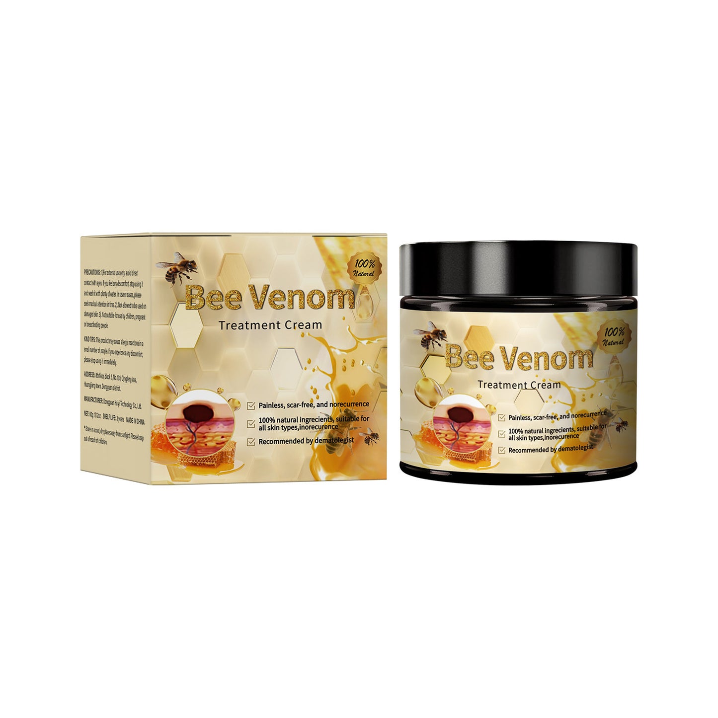 Cross-border BEE VENOM bee venom cream smoothes skin flesh moles fade spots repair skin moss body care cream