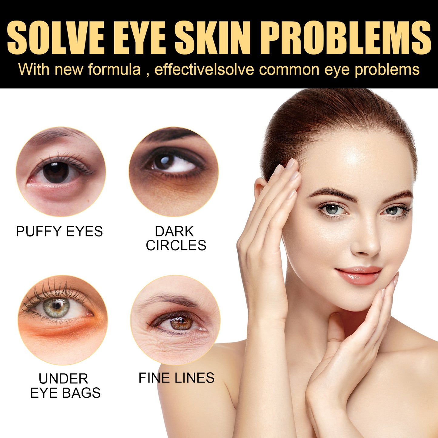 EELHOE Eye Cream Firms the skin around the eyes, hydrates, moisturizes, and reduces wrinkles, dark circles, and bags under the eyes for instant firming