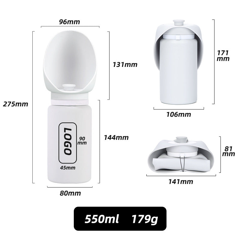 Pet supplies dog portable water cup outdoor portable travel foldable kettle dog walking water dispenser
