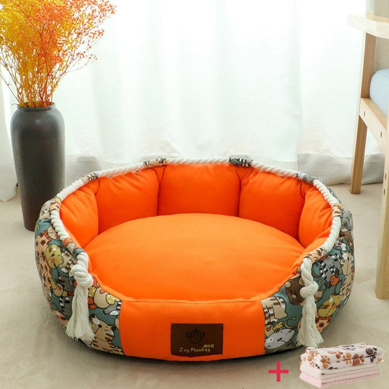 Dog kennel universal for all seasons, detachable and washable pet kennel, cat kennel, large, medium and small dog kennel, dog bed, summer cool mat nest