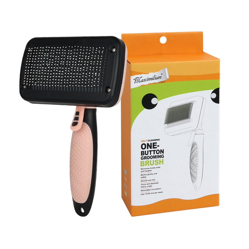Pet comb dog supplies automatic hair removal comb cat comb knot removal hair removal self-cleaning needle comb