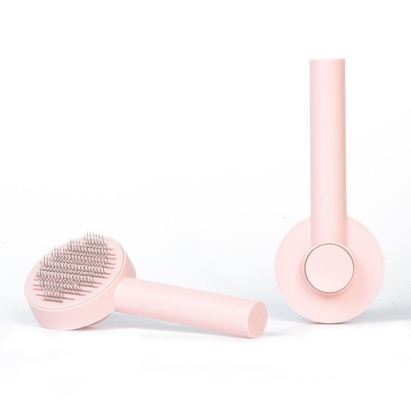 Cross-border pet comb stainless steel needle comb round head cat comb dog hair removal brush self-cleaning comb pet supplies