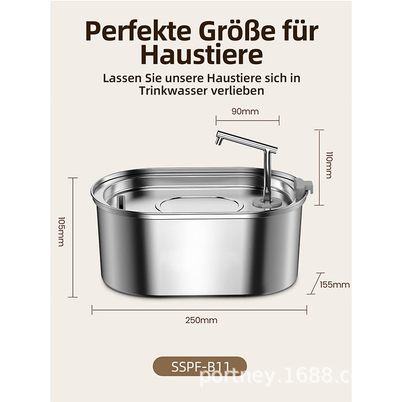 Amazon's new pet water dispenser 3.2L stainless steel faucet cat and dog water dispenser cat water dispenser
