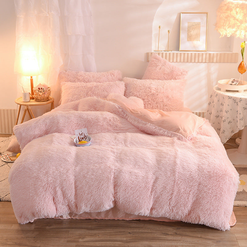 @Mink velvet four-piece set of Fray velvet four-piece set of golden velvet milk velvet four-piece set