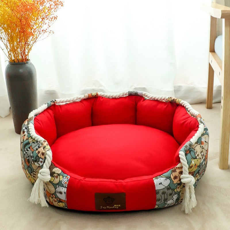 Dog kennel universal for all seasons, detachable and washable pet kennel, cat kennel, large, medium and small dog kennel, dog bed, summer cool mat nest
