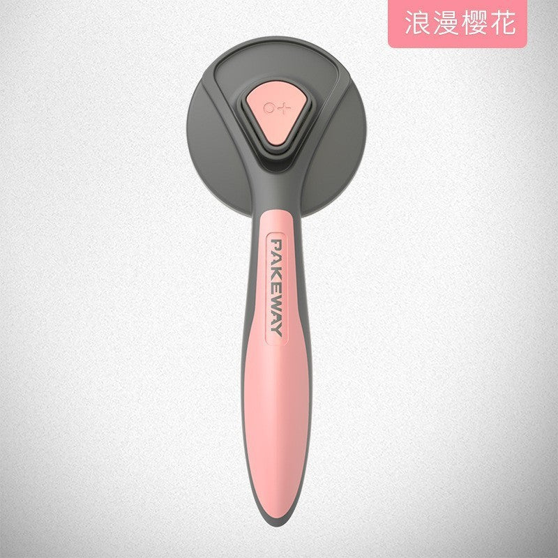 Cross-border pet comb stainless steel needle comb round head cat comb dog hair removal brush self-cleaning comb pet supplies
