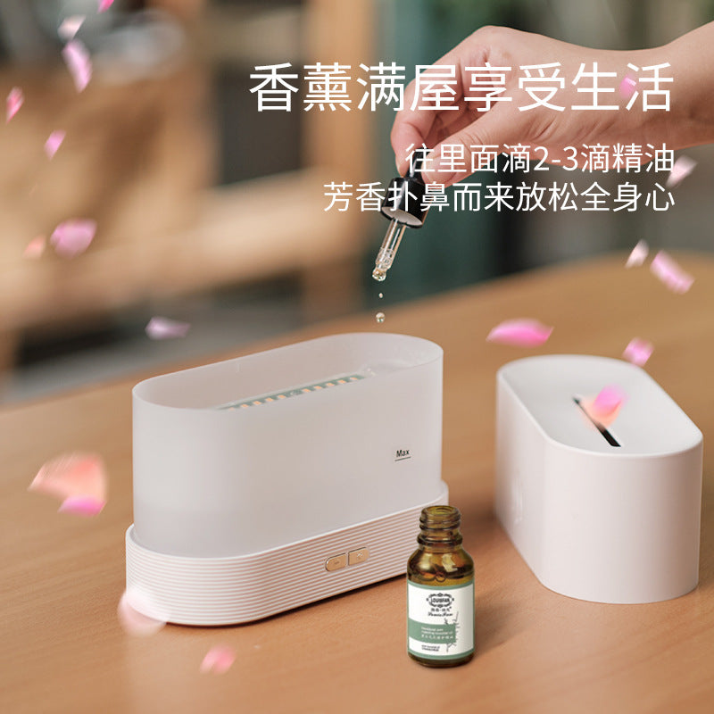 Flame humidifier usb humidifier home automatic fragrance diffuser ultrasonic atomizer essential oil aroma diffuser