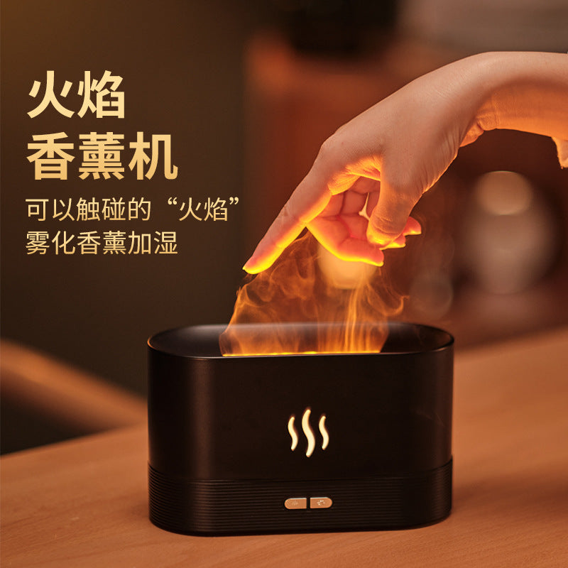 Flame humidifier usb humidifier home automatic fragrance diffuser ultrasonic atomizer essential oil aroma diffuser