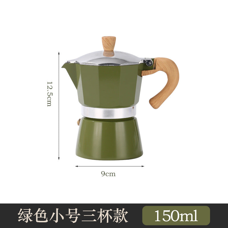Moka pot household small coffee pot coffee set single valve hand brewing pot concentrated extraction espresso machine
