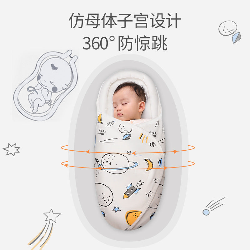 Bidoro baby swaddle blanket pure cotton spring and summer newborn sleeping bag baby anti-startle blanket baby products