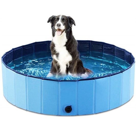Pet bath pool dog swimming pool cat sand tray bath tub foldable paddling pool free of inflation