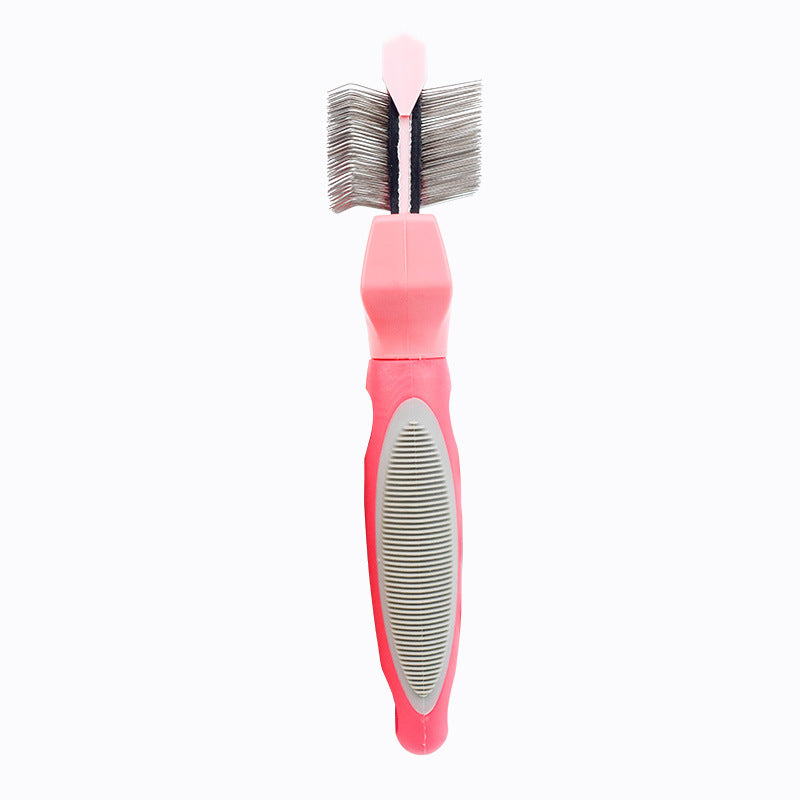 Pet cleaning products factory direct sales cat double-sided soft comb pet hair cleaning comb pet double-sided comb
