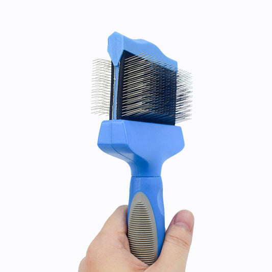 Pet cleaning products factory direct sales cat double-sided soft comb pet hair cleaning comb pet double-sided comb