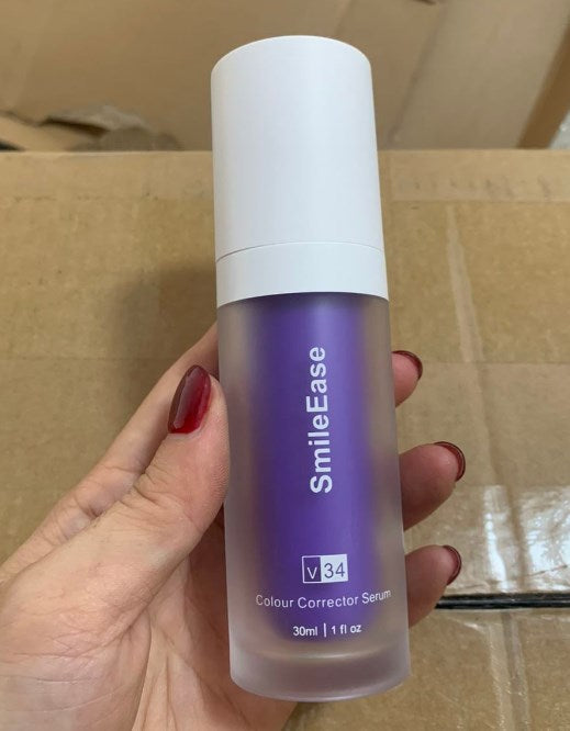 Teeth Whitening Toothpaste V34 Purple Bottled Press Toothpaste Whitening Oral Cleansing Essence Factory Direct Sales