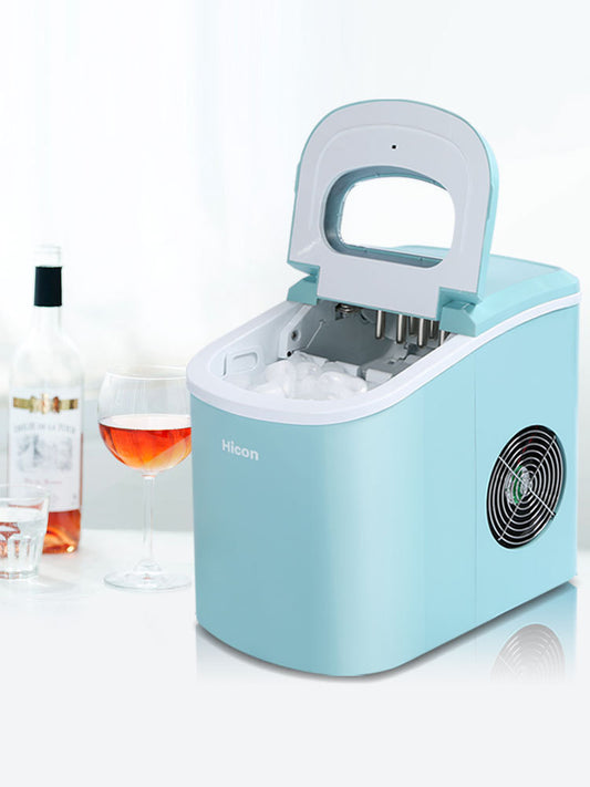 Wellcome 15KG Household Small Ice Maker Milk Tea Shop KTV Commercial Round Ice Manually Add Water Automatic Ice Making