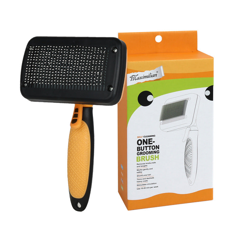 Pet comb dog supplies automatic hair removal comb cat comb knot removal hair removal self-cleaning needle comb