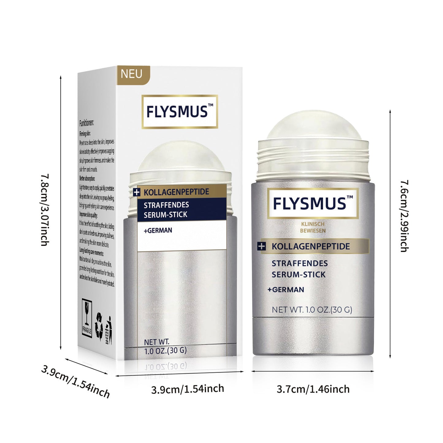 Cross-border new product Flysmus collagen peptide facial firming and fine line lightening essence stick 30g peptide